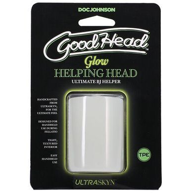 Мастурбатор Doc Johnson GoodHead Glow Helping Head, сквозной, светится в темноте SO9852 фото