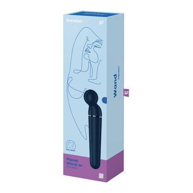 Вібромасажер Satisfyer Planet Wand-er Blue/Rosegold, дуже потужний, бездротовий SO8783 фото