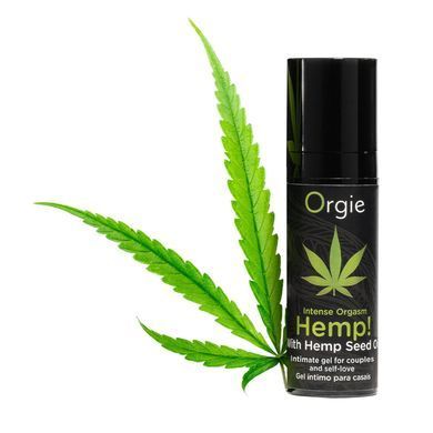 Возбуждающий гель для пар Orgie Hemp! Intense Orgasm, 15 мл, тепло-холод, эффект сильной вибрации SX1503 фото