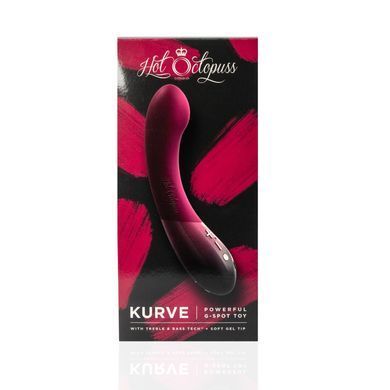 Вібратор для точки G Hot Octopuss KURVE, Treble and Bass Technology, 2 мотори, м&rsquo;який кінчик SO8728 фото