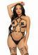 (SALE) Портупея-тедді з екошкіри Leg Avenue Heart ring harness teddy S Black, підвіска ланцюги SO8563 фото 4