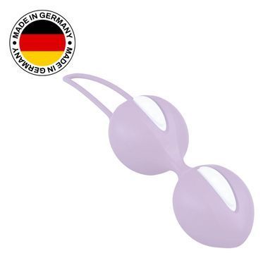Вагинальные шарики Fun Factory SMARTBALLS DUO, сиренево-белые, 2 шт, диаметр 3,2 и 3,6 см SX0961 фото