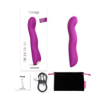 Вібратор Love To Love SWAP - SWEET ORCHID з пульсівною перлиною для точки G, 3 мотора, гнеться SO7384 фото