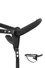 Подвійний страпон Fetish Tentation Strap-On with Double Dildo Black (м'ята упаковка)