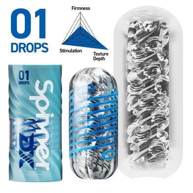 Мастурбатор Tenga Spinner DX 01 Drops, з пружною стимулювальною спіраллю всередині, ніжний вплив SX2733 фото