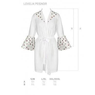 Повітряний пеньюар Passion LOVELIA PEIGNOIR L/XL, white SO4774 фото