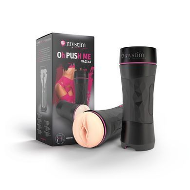 Мастурбатор-вагіна Mystim O(h) PUSH ME Vagina, можна стискати та регулювати вакуум SO8147 фото