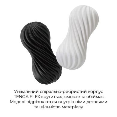 Мастурбатор Tenga Flex Silky White зі змінною інтенсивністю, можна скручувати SO1645 фото