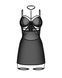 Бэби-долл Obsessive Arrowel Black chemise S/M, с декоративным чокером и гартерами SX2581 фото 2