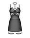 Бэби-долл Obsessive Arrowel Black chemise S/M, с декоративным чокером и гартерами SX2581 фото 3