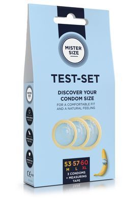 Набор презервативов Mister Size test-set 53&ndash;57&ndash;60, 3 размера + линейка, толщина 0,05 мм SO8056 фото