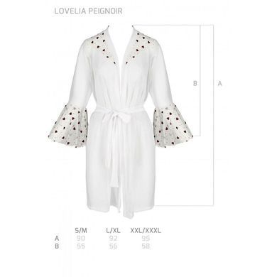 Повітряний пеньюар Passion LOVELIA PEIGNOIR S/M, white SO4775 фото
