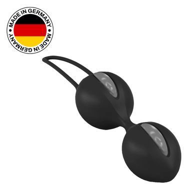 Вагинальные шарики Fun Factory SMARTBALLS DUO, черно-серые, 2 шт, диаметр 3,2 и 3,6 см SX0964 фото