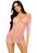 Сукня-сітка з сердечками Leg Avenue Heart net mini dress Pink, зав&rsquo;язки, відкриті плечі, one size SO7960 фото 4