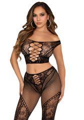 Комплект Leg Avenue Off Shoulder Crop Top and Legging One Size SX2748 фото