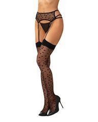 Панчохи-стокинги Obsessive Isinne garter stockings S/M/L SX3601 фото