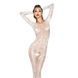 Бодистокинг Passion BS042 white, комбинезон, длинный рукав, закрытое плечо PBS042W фото 1