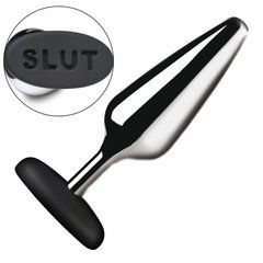 Анальна пробка Master Series Butt Slut Metal & Silicone Butt Plug - Silver SX2225 фото