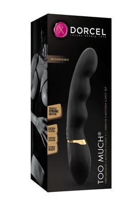 Вибратор ультрастимулирующий Dorcel Too Much Rechargeable Black, гибкий и мощный, 3 вибромотора SO3088 фото
