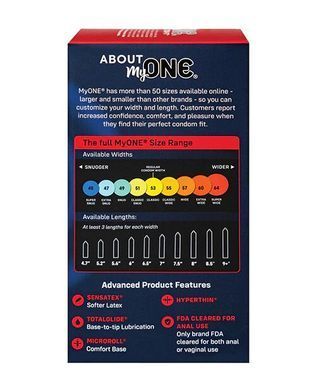 Презервативи MyONE Super Wide & Long 10 шт, картонна коробка SX1255 фото