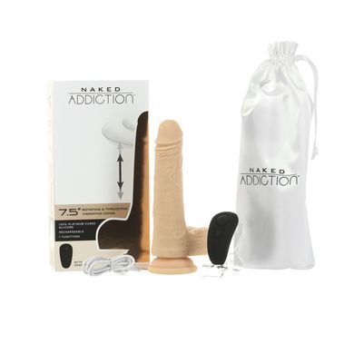 Фалоімітатор з ротацією та пульсацією Naked ADDICTION The Freak 7,5&Prime; Rotating & Thrusting Vibrating SO5590 фото