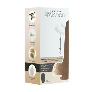 Фалоімітатор з ротацією та пульсацією Naked ADDICTION The Freak 7,5&Prime; Rotating & Thrusting Vibrating SO5590 фото