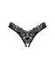 Мереживні стрінги Obsessive Donna Dream crotchless thong XS/S Black, відкритий доступ SO8642 фото 3