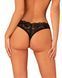 Мереживні стрінги Obsessive Donna Dream crotchless thong XS/S Black, відкритий доступ SO8642 фото 2