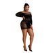 Платье-бодистокинг Moonlight Plus Model 07 XL-XXXL Black, длинный рукав SO8198 фото 1
