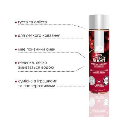 Смазка на водной основе System JO H2O &mdash; Cherry Burst (120 мл) без сахара, растительный глицерин SO1670 фото