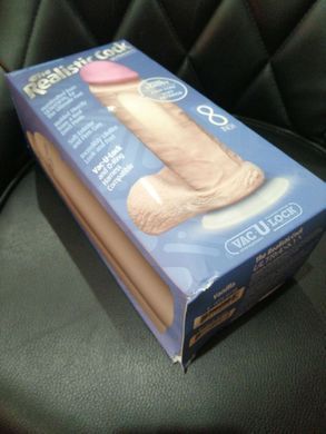 Фаллоимитатор Doc Johnson The Realistic Cock 8 inch White - ULTRASKYN, Vack-U-Lock (мятая упаковка)