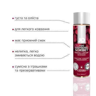Смазка на водной основе System JO H2O &mdash; Raspberry Sorbet (120 мл) без сахара, растительный глицерин SO1671 фото