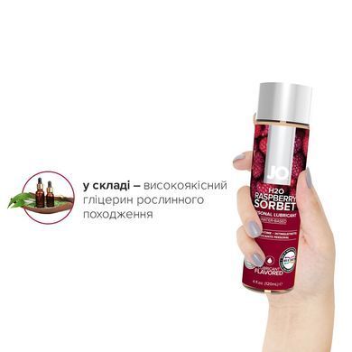 Смазка на водной основе System JO H2O &mdash; Raspberry Sorbet (120 мл) без сахара, растительный глицерин SO1671 фото
