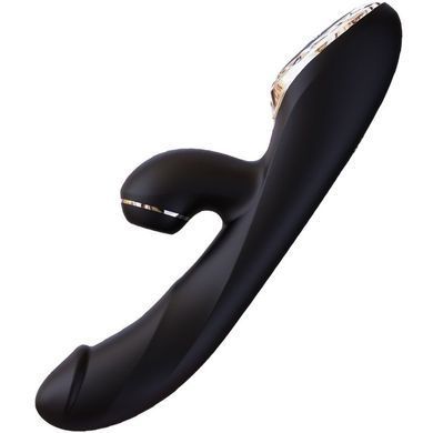 Вакуумный вибратор-кролик с подогревом KISTOY A-King Pro Black, с LED-экраном SO4080 фото