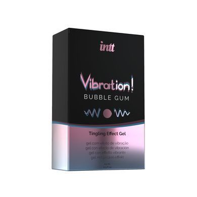 Рідкий вібратор Intt Vibration Bubble Gum (15 мл) EXTRA GREEN, дуже смачний, діє до 30 хвилин SO5411 фото