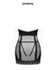 Полупрозрачная сорочка с открытой грудью Obsessive Lacrisia chemise XL/2XL, черная, с чокером SO7288 фото 6