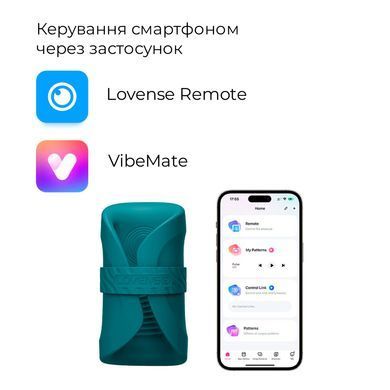 Смарт-вібромастурбатор для головки члена Lovense Gush 2, осцилювальний майданчик, ремені для фіксації SX1313 фото