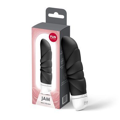 Мини-вибратор Fun Factory JAM Black, подходит для клитора, рельефный SX3686 фото