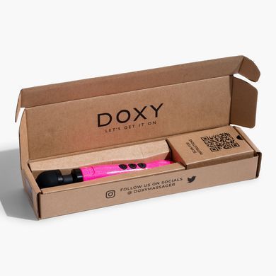 Вібромасажер DOXY Die Cast 3 Hot Pink, дуже потужний, живлення 220В, металевий корпус SX2459 фото