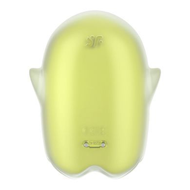 Вакуумний кліторальний стимулятор з вібрацією Satisfyer Glowing Ghost Yellow, світиться в темряві SX0543 фото