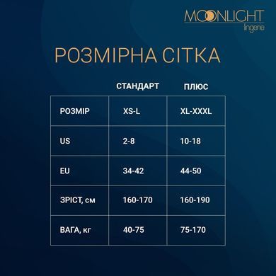 Прозорий бодістокінг Moonlight Model 03 XS-L Black, з доступом SO8202 фото
