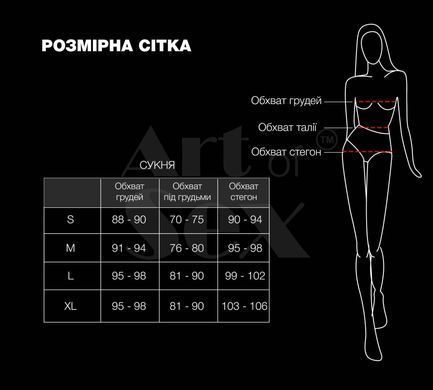 Сукня Art of Sex - Demeter, колір чорний з ефектом мокрого оксамиту, розмір XL SX3888 фото