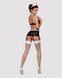 Эротический костюм горничной Obsessive Maidme set 5pcs S/M, бюстгальтер, пояс с фартуком, чулки, стр SO7290 фото 4