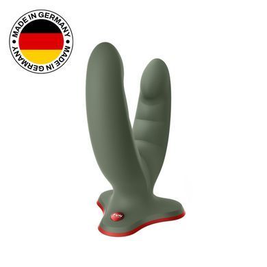 Двойной фаллоимитатор Fun Factory RYDE wild olive, гибкие стволы, присоска SX0975 фото