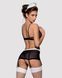 Эротический костюм горничной Obsessive Maidme set 5pcs L/XL, бюстгальтер, пояс с фартуком, чулки, ст SO7291 фото 2