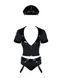Еротичний костюм поліцейського Obsessive Police set S/M, black, топ, шорти, кепка, пояс, портупея SO7725 фото 2