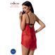 Прозрачный пеньюар с открытой грудью CHERRY CHEMISE red S/M - Passion Exclusive, трусики PS25502 фото 2