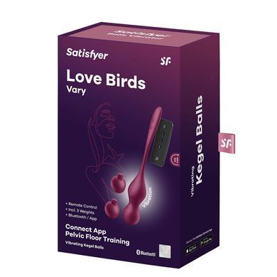 Смарт-вагинальные шарики с вибрацией Satisfyer Love Birds Vary Connect App, изменяемая масса, пульт SX1216 фото