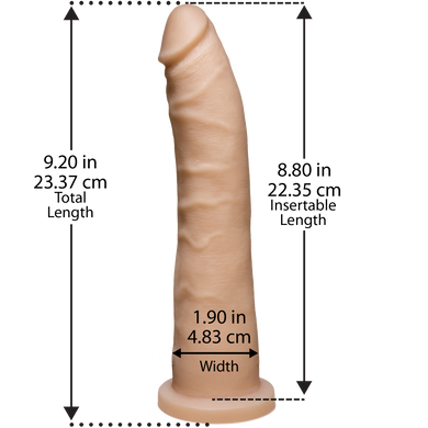 Фалоімітатор Doc Johnson Platinum TRUSKYN - The Tru Ride Slim 9 Inch, діаметр 4,6 см, двошаровий SO1972 фото