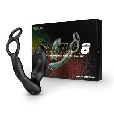 Стимулятор простаты Nexus SIMUL8 Wave Edition с эрекционным кольцом, вибрация + манящее движение ствола SX1340 фото